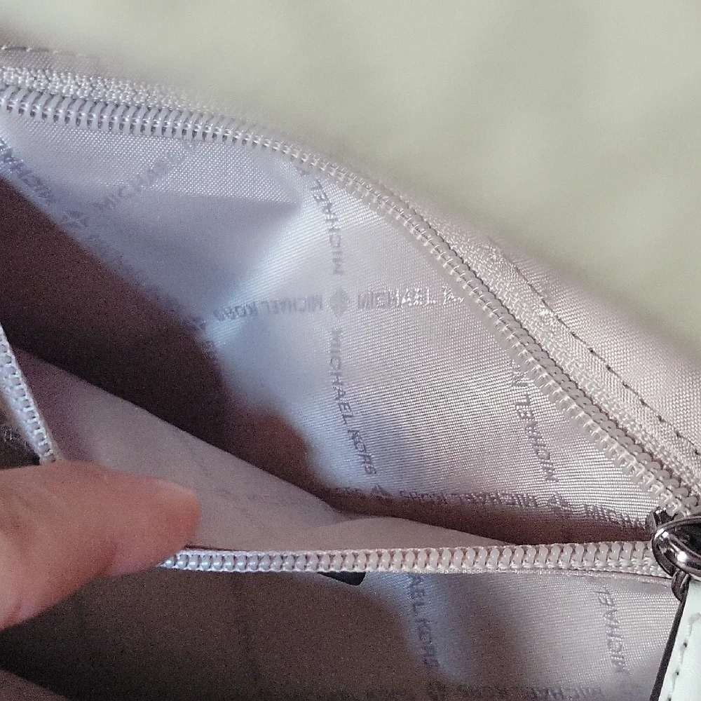 Michael Kors White Leather Backpack Minimalist Design - Picture 6 of 13